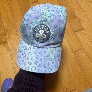 Celtics Pastel Leopard Baseball Cap